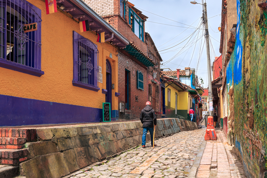 Walking Through Time in La Candelaria in Bogota, Colombia.